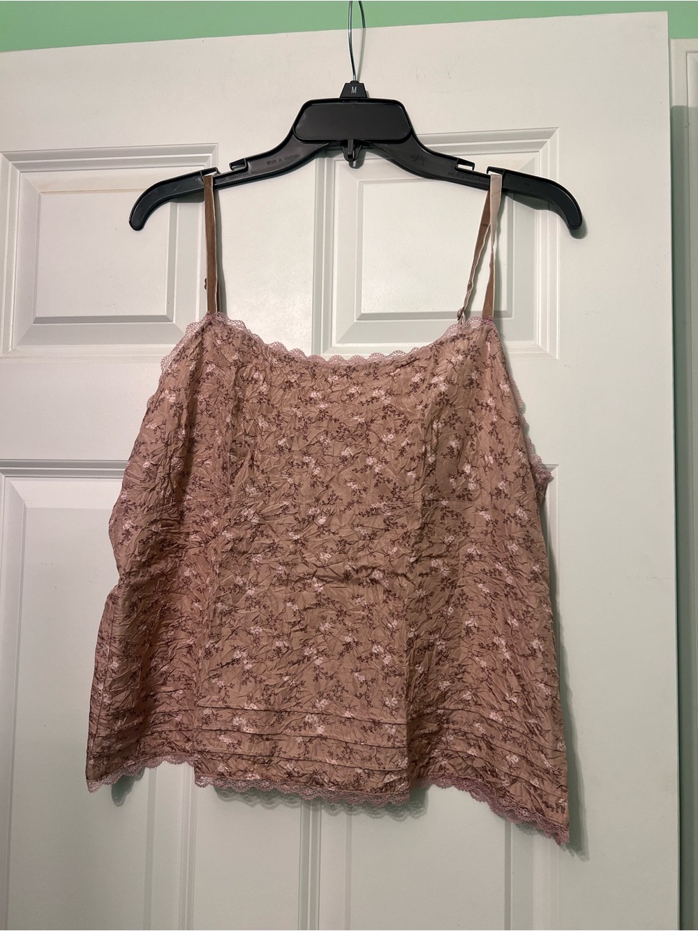 Tommy Hilfiger Dusty Rose Floral Lace-Trim Cami